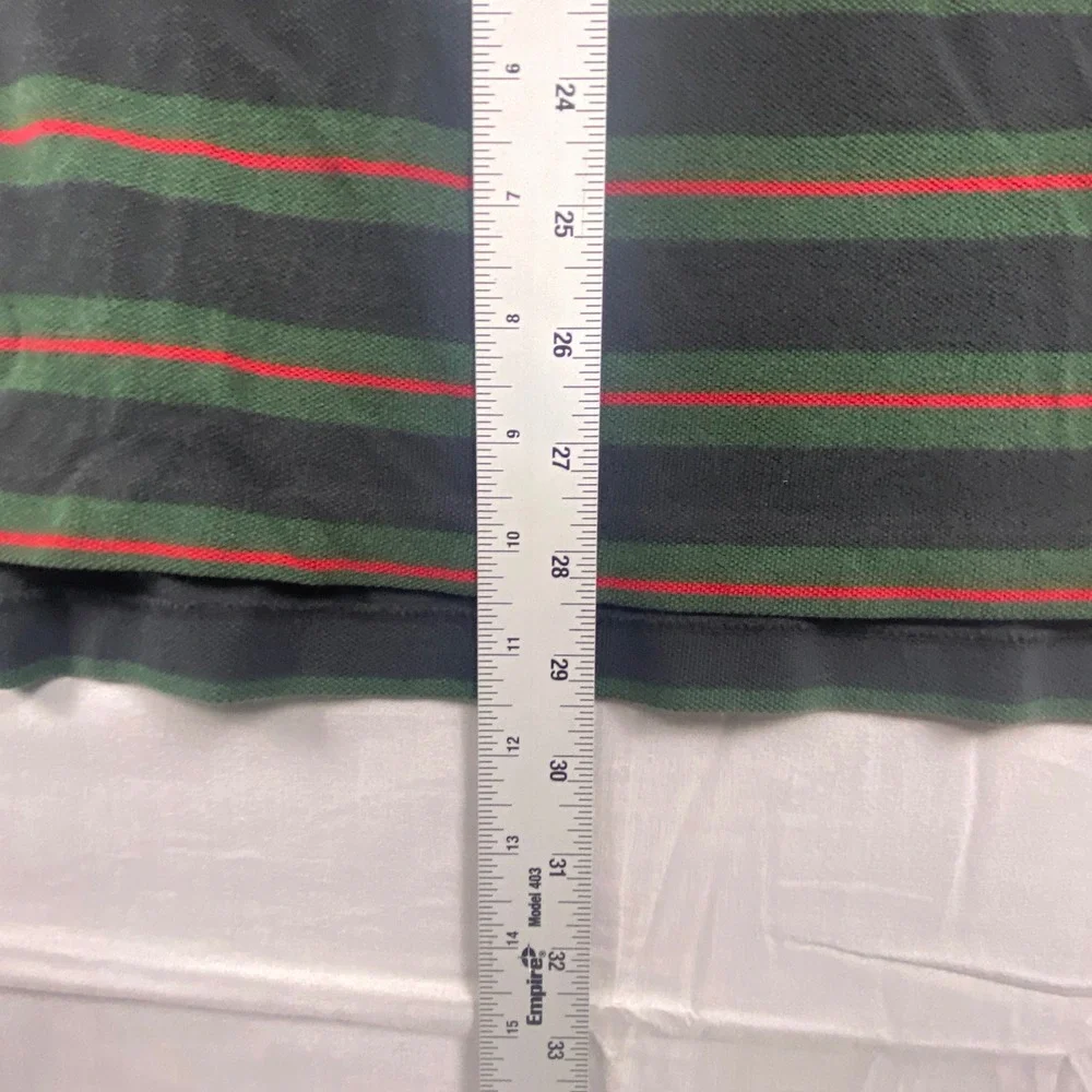 Polo Ralph Lauren XXL Striped Polo Shirt Blue Tag Green Gray Red Pony Vintage